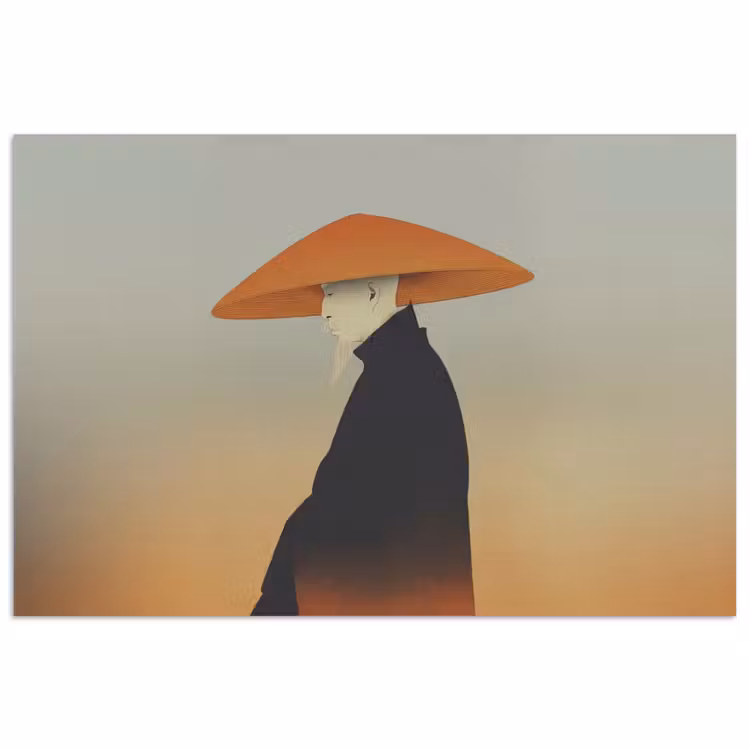 Poster - Minimalist - Silhouette - Orange — 1
