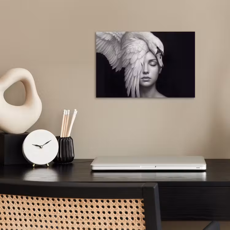 Poster - Portrait - Swan - Black and White — 2