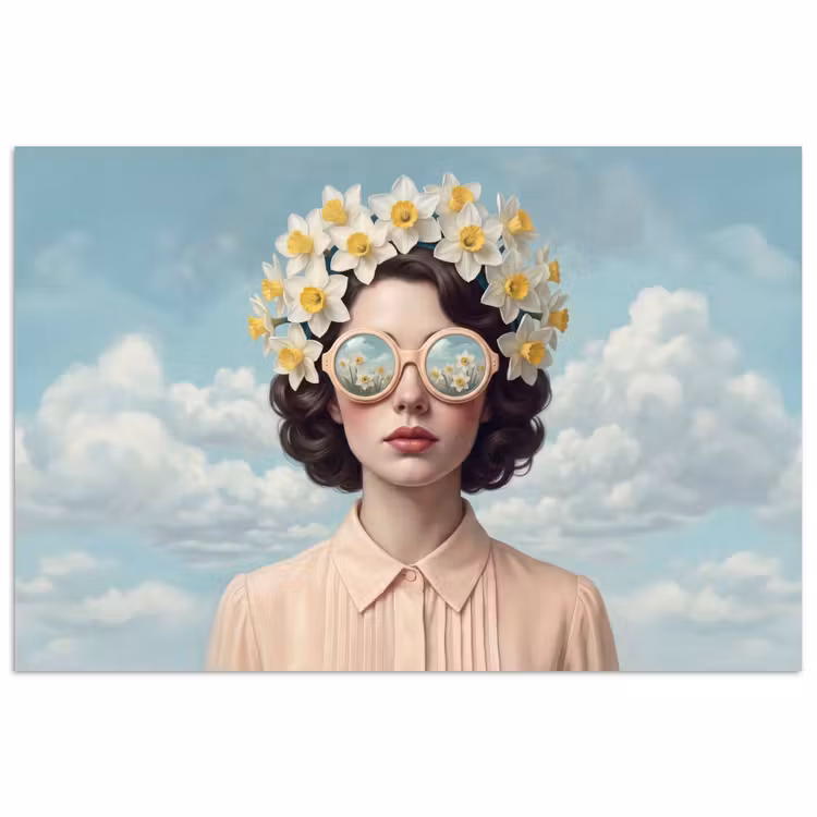 Poster - Woman - Daffodils - Yellow — 1