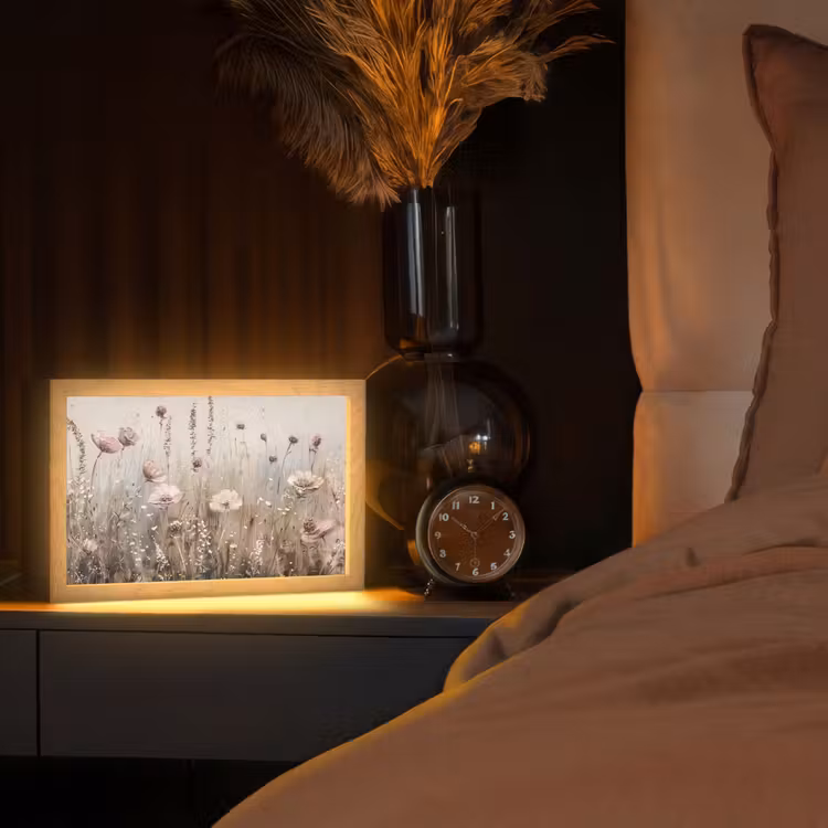 Table Lamp - Flowers - Pink - Modern - Beige — 3