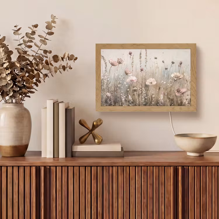 Table Lamp - Flowers - Pink - Modern - Beige — 4