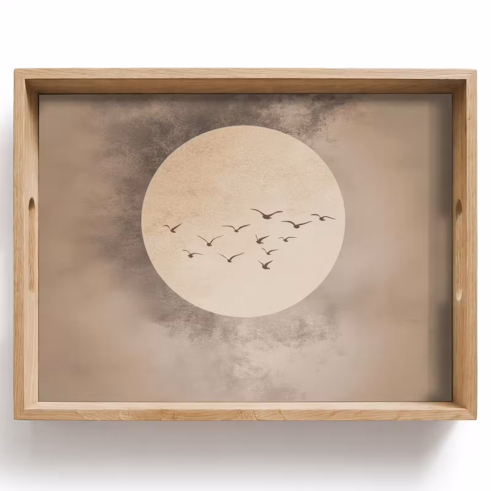 Tray - Bird - Beige - Japandi — 1