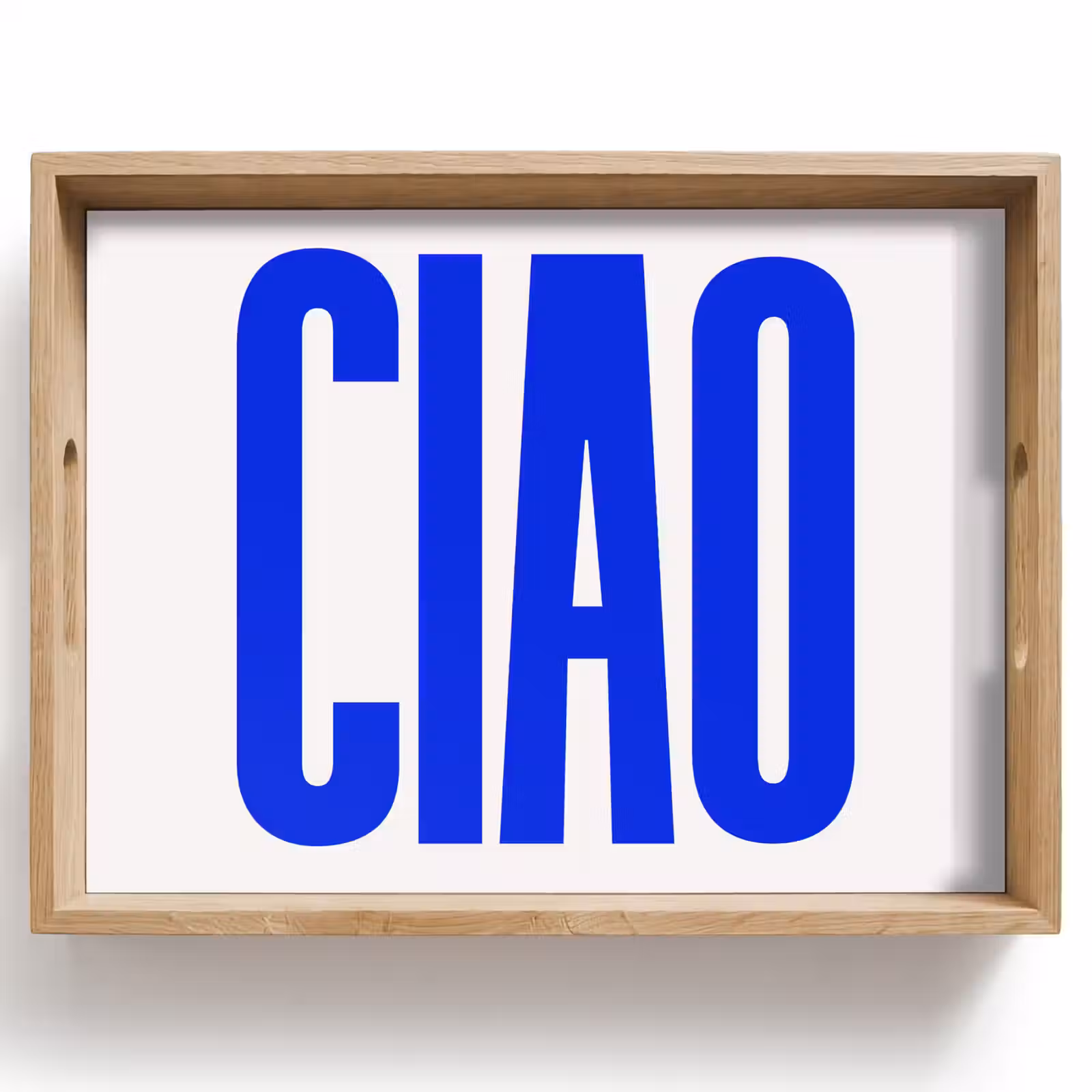 Tray - Ciao - Capital letters - Blue - Minimalist — 1