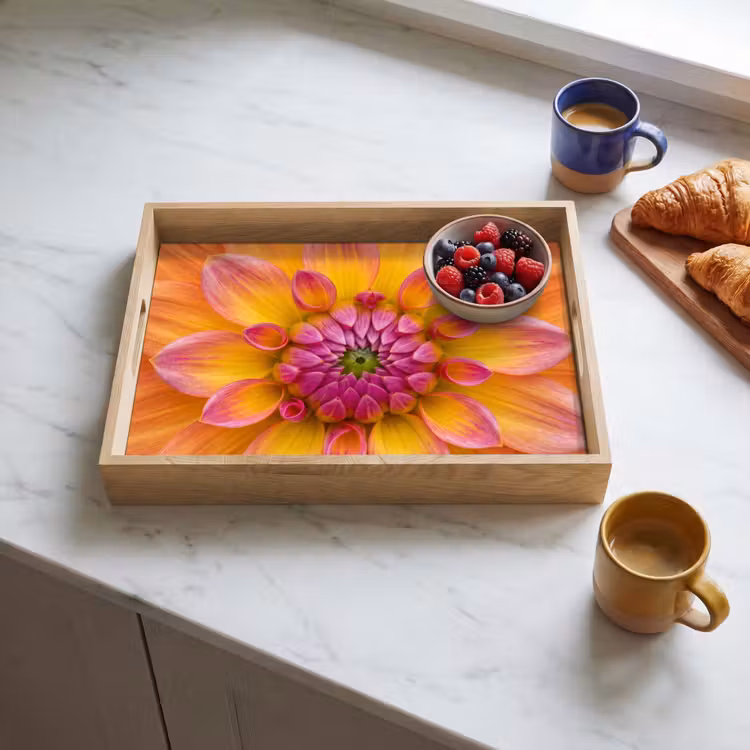 Tray - Dahlia - Flower - Orange — 3