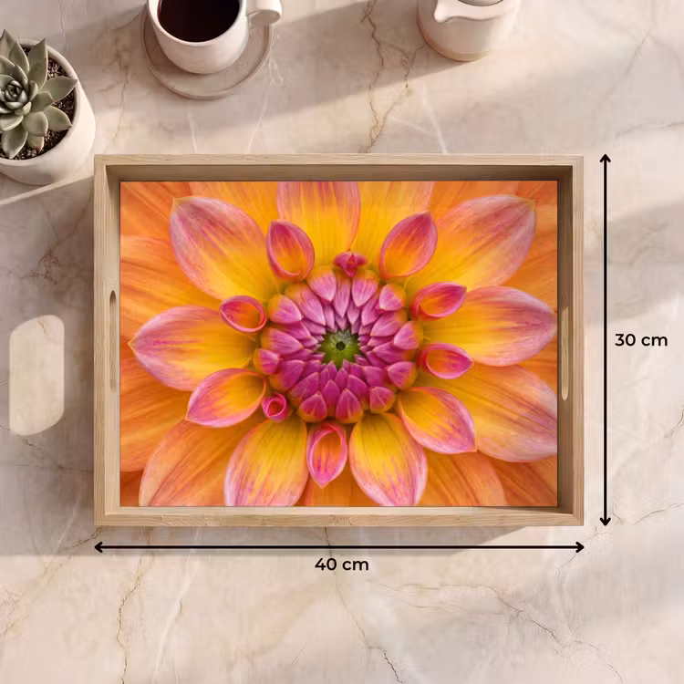 Tray - Dahlia - Flower - Orange — 7