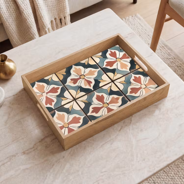 Tray - Decoration - Tiles - Spanish - Vintage — 2