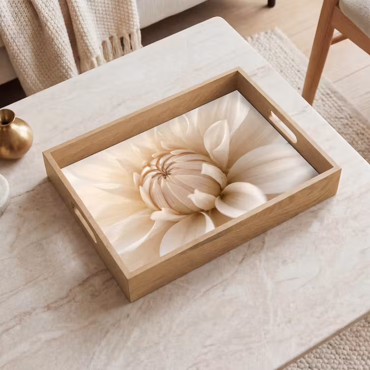 Tray - Flower - Dahlia - White — 2