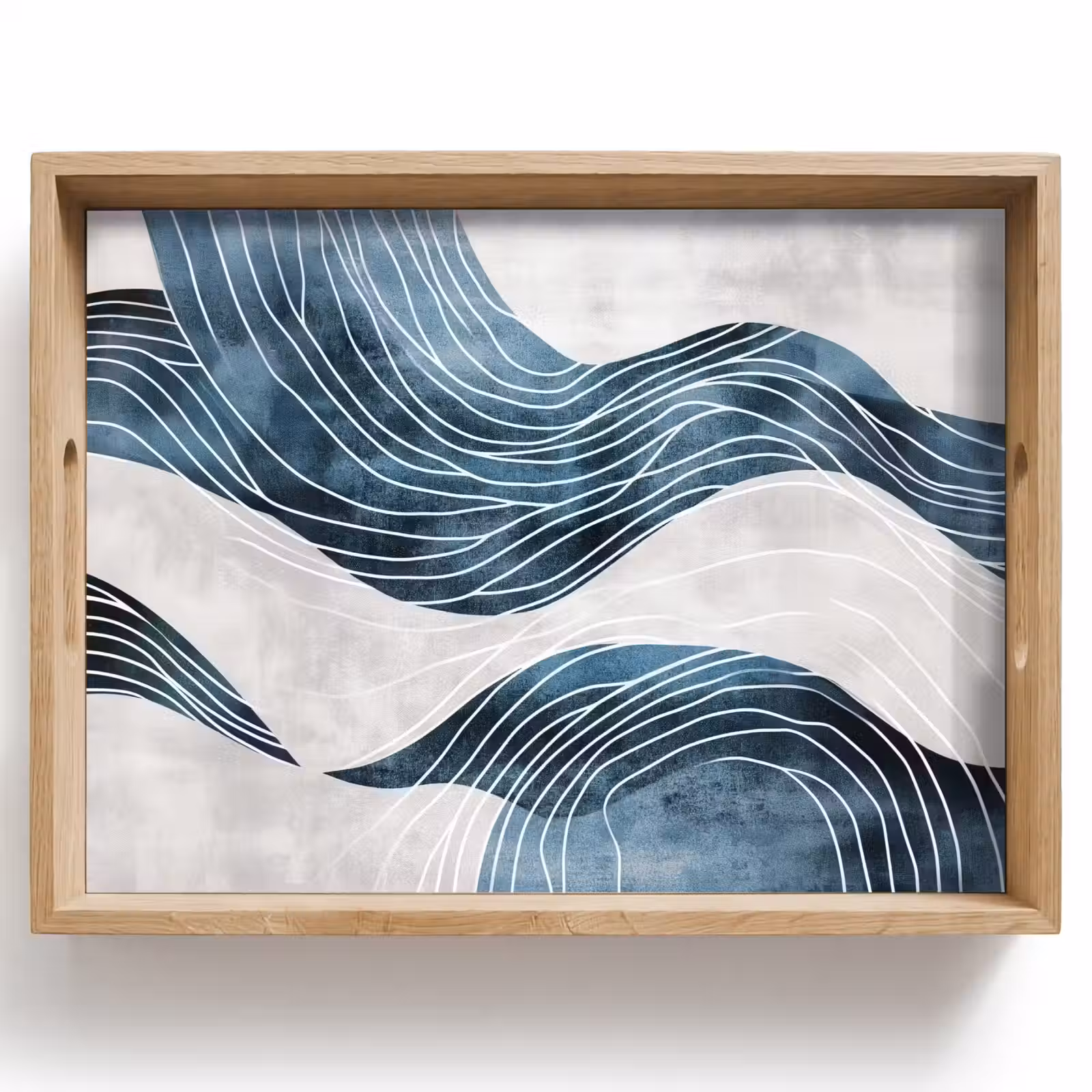 Tray - Lines - Waves - Abstract - Gray — 1