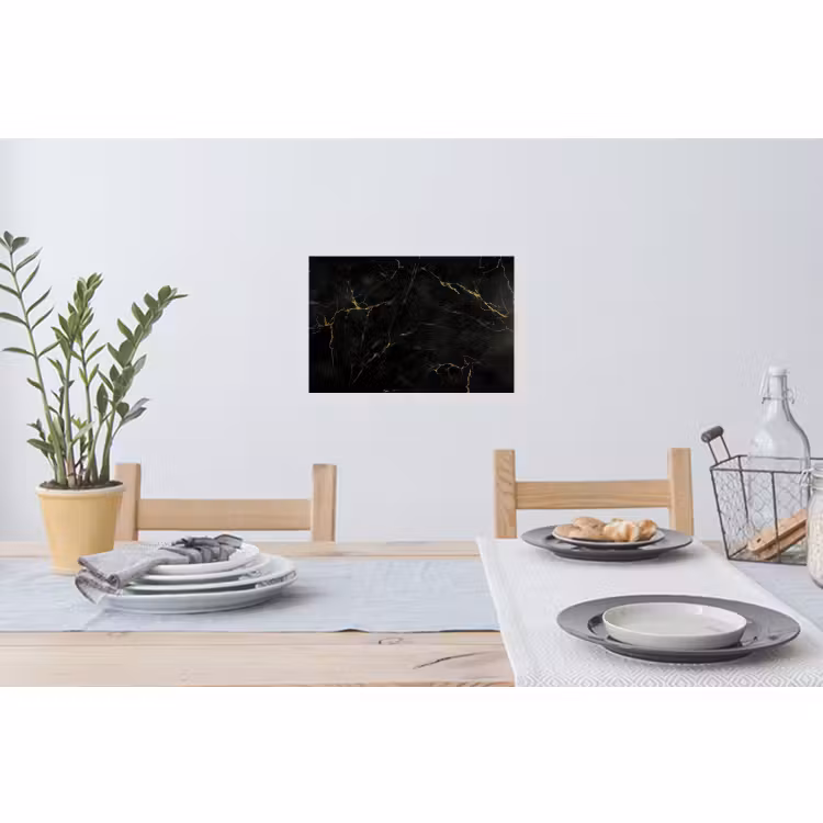 Wall Sticker - Black marble - Golden veins - Classic — 3