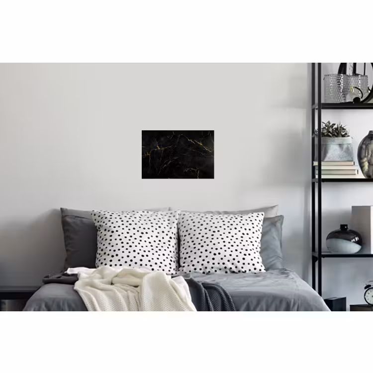 Wall Sticker - Black marble - Golden veins - Classic — 5