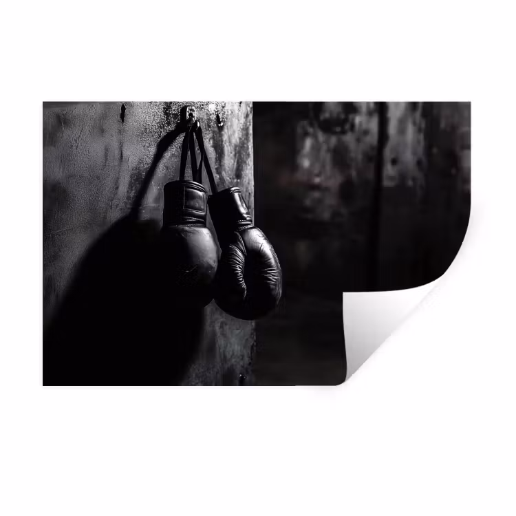 Wall Sticker - Boxing gloves - Wall - Dark - Black — 1