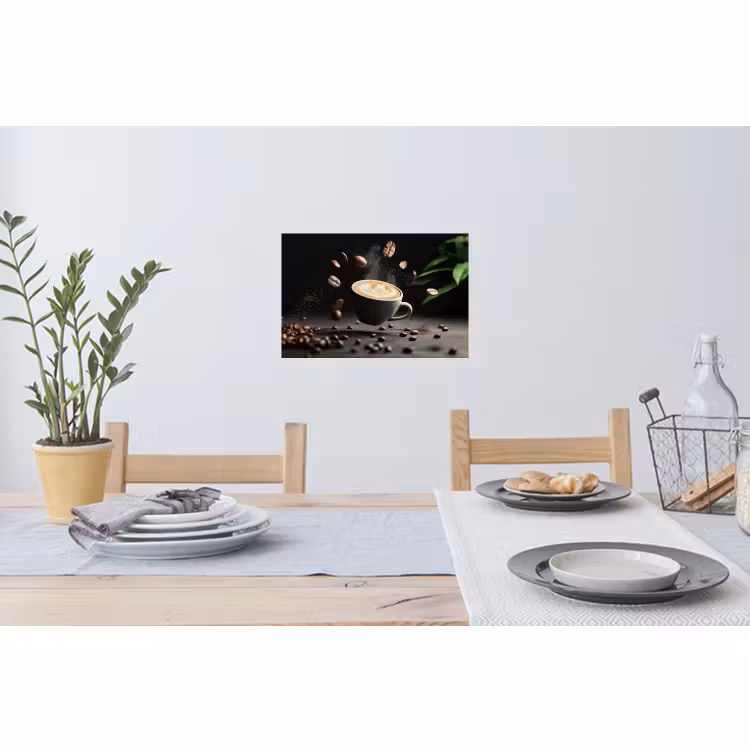 Wall Sticker - Cappuccino - Cup - Beans - Brown — 3