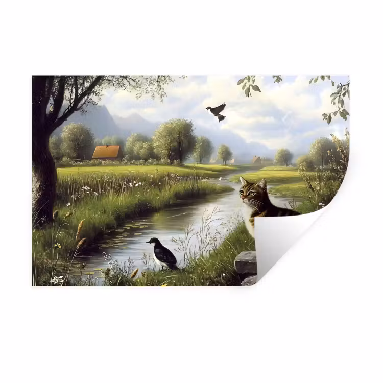 Wall Sticker - Cat - Brook - Meadow — 1