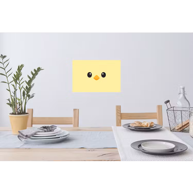 Wall Sticker - Chick - Cheerful - Yellow - Minimalist — 3