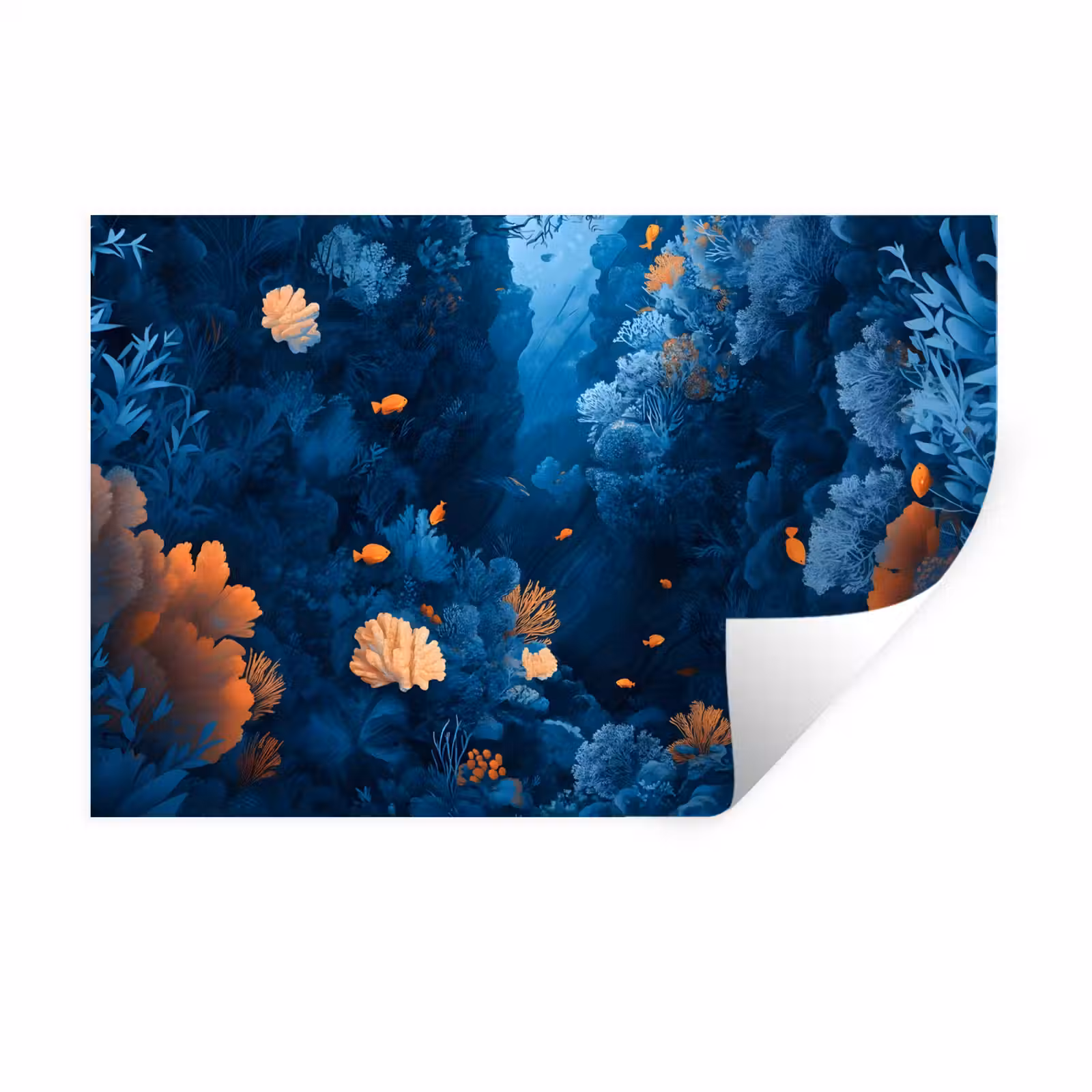 Wall Sticker - Coral reef - Fish - Ocean - Blue — 1