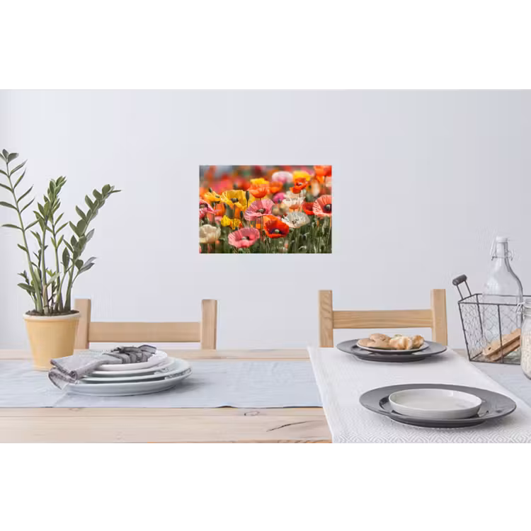 Wall Sticker - Field of flowers - Poppies - Colorful — 3