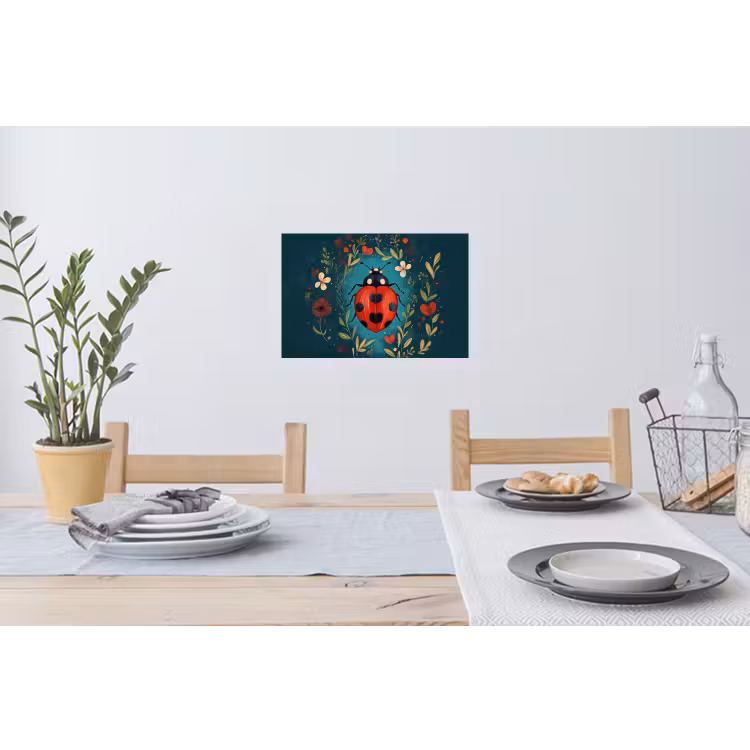 Wall Sticker - Flowers - Ladybug - Heart - Red — 3