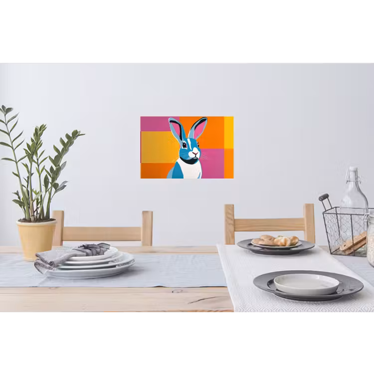Wall Sticker - Hare - Coloring pockets - Ears - Pink — 3