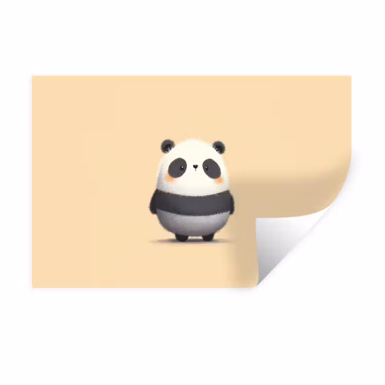 Wall Sticker - Panda - Beige - Minimalist — 1