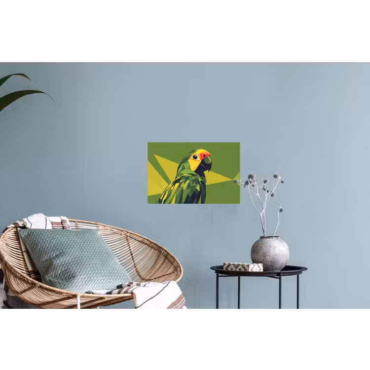 Wall Sticker - Parrot - Green - Beak - Abstract — 4