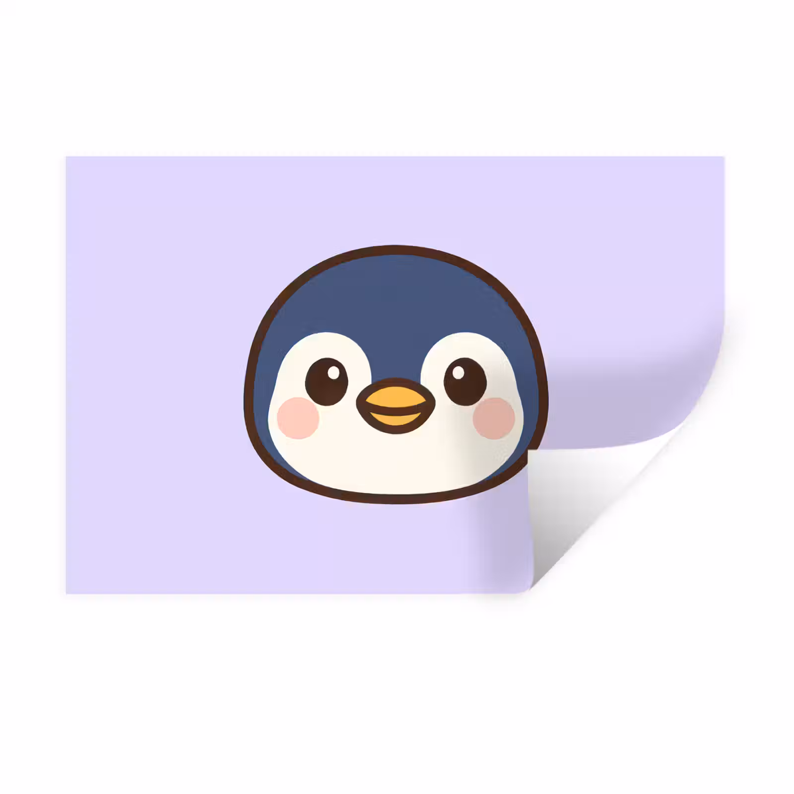 Wall Sticker - Penguin - Purple - Cute — 1