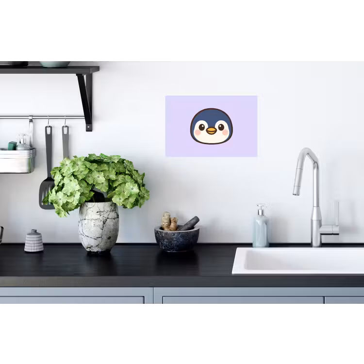 Wall Sticker - Penguin - Purple - Cute — 2