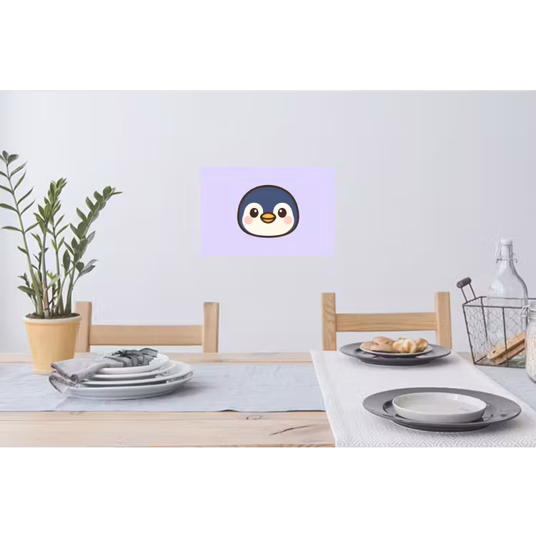 Wall Sticker - Penguin - Purple - Cute — 3