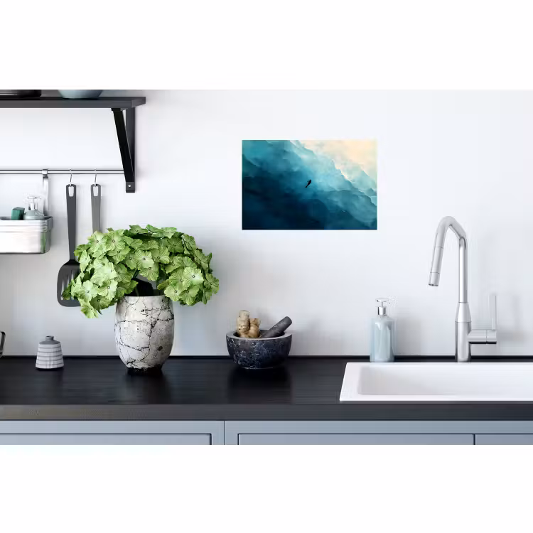 Wall Sticker - Sea - Silhouette - Abstract - Blue — 2