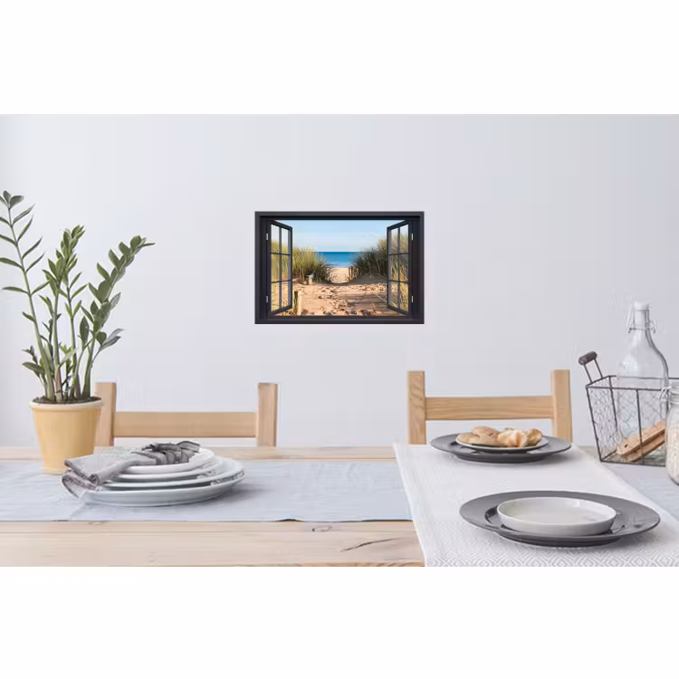 Wall Sticker - See-through - Beach - Sea - Sand - Water - Tallgrass - Dunes — 3