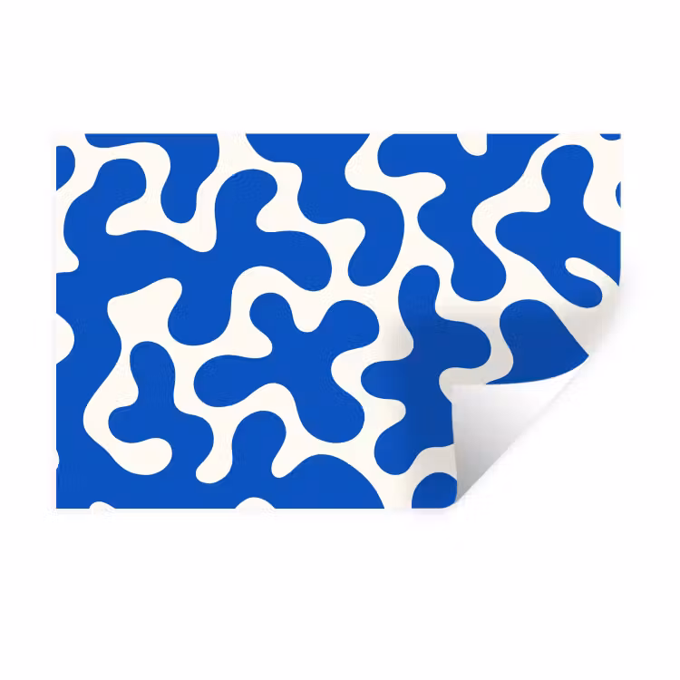 Wall Sticker - Shapes - Abstract - Blue - Waves — 1