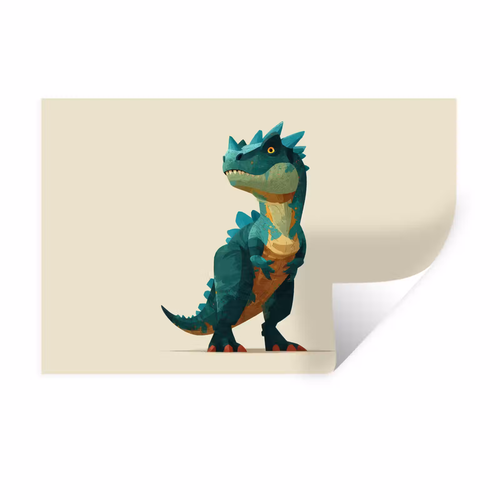 Wall Sticker - Spines - Dino - Blue - Muscular — 1
