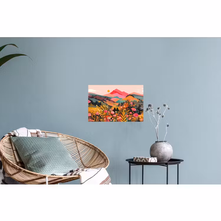 Wall Sticker - Sunset - Mountain valley - Contrast — 4