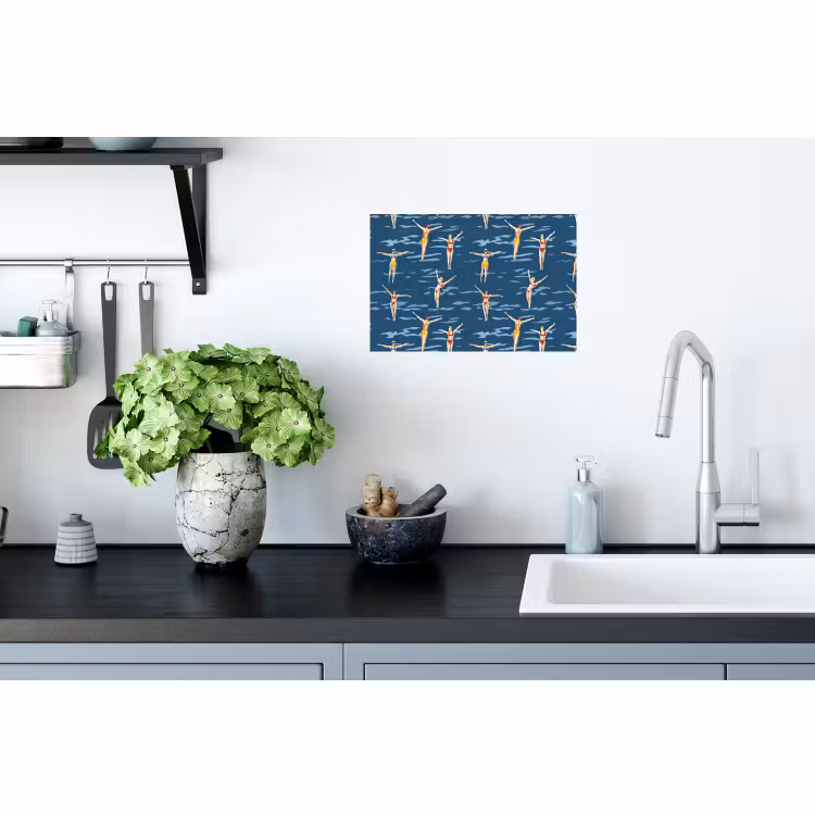Wall Sticker - Swimmers Retro - Blue — 2