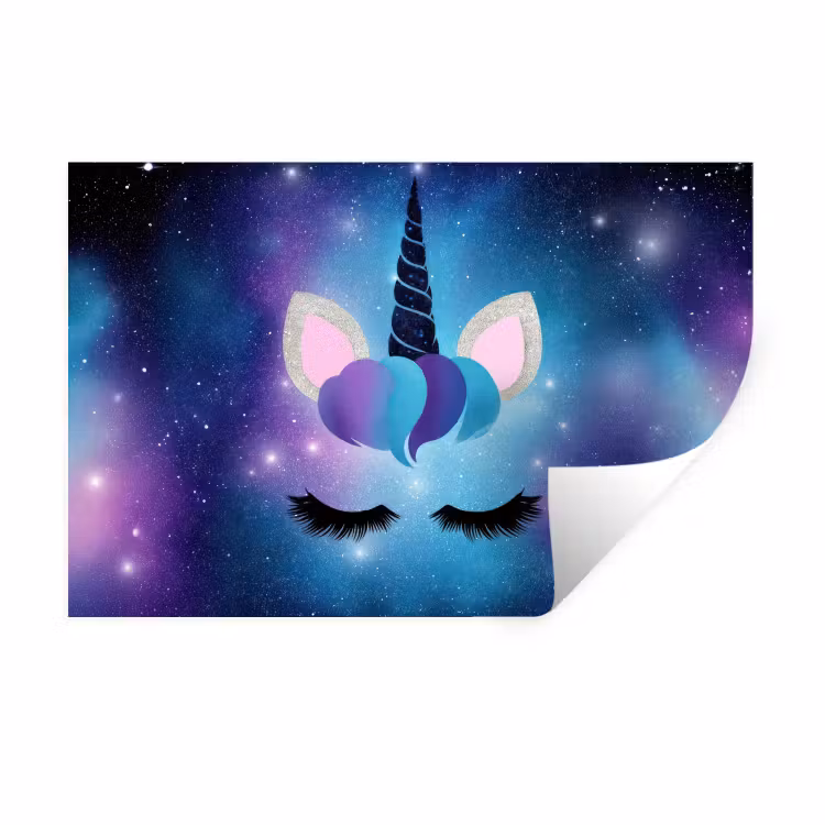 Wall Sticker - Unicorn - Stars - Blue — 1