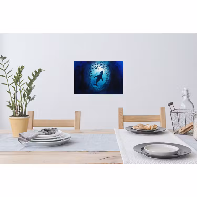 Wall Sticker - Whale - Fish - Dark Blue — 3
