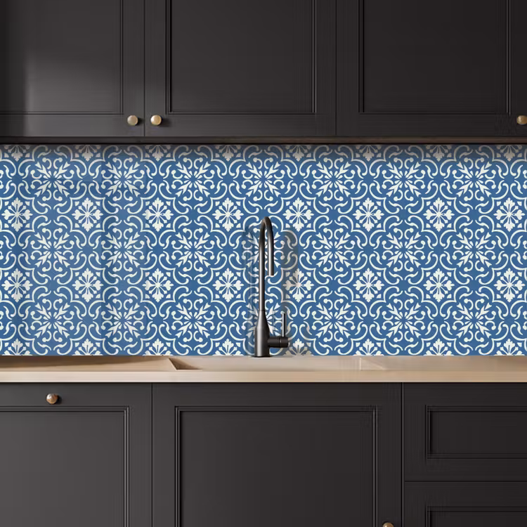 Kitchen Wall Splashback - Tile - Pattern - Blue - White — 4