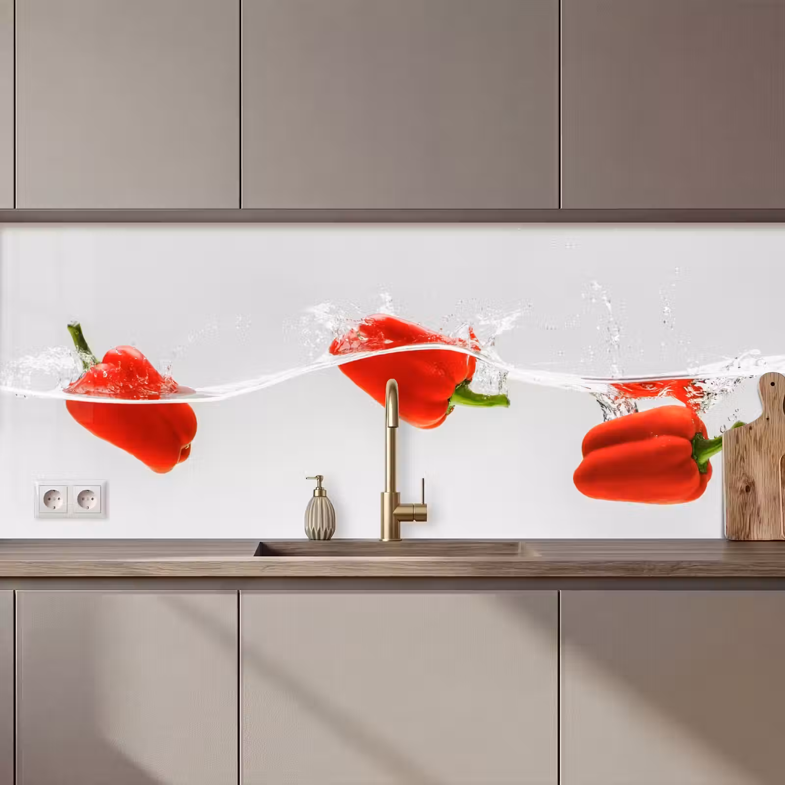 Kitchen Wall Splashback - Splash - Vegetable - Red — 1