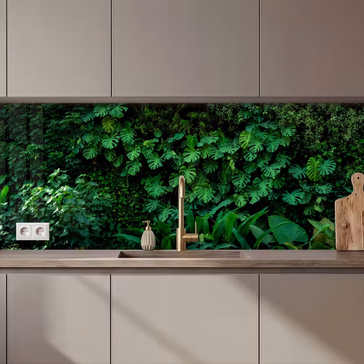 Kitchen Wall Splashback - Nature - Forest - Green - Monstera — 1