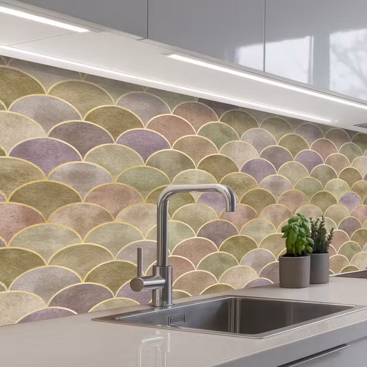 Kitchen Wall Splashback - Soft - Gold - Colorful — 2