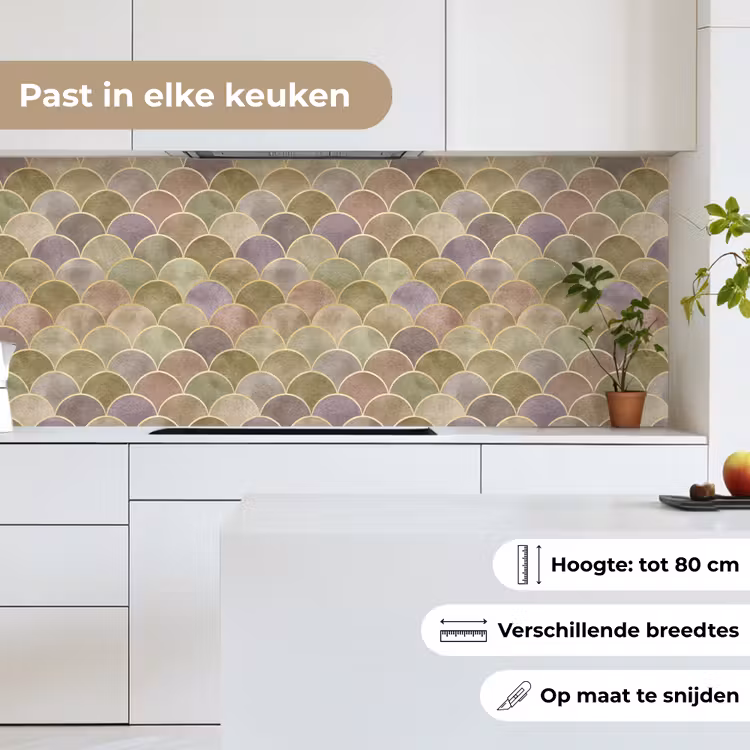 Kitchen Wall Splashback - Soft - Gold - Colorful — 5