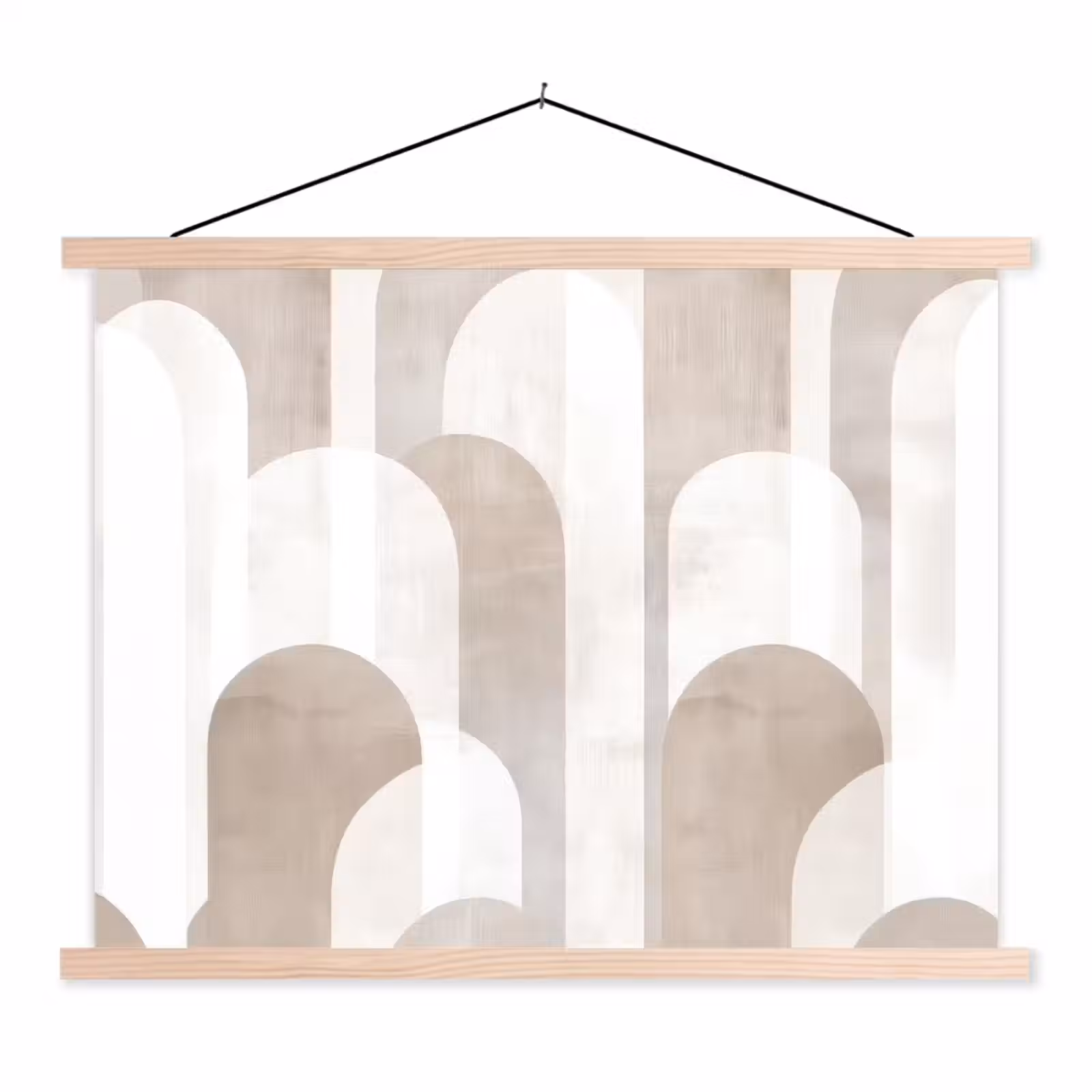 Hanging Poster - Abstract arches - Modern - Beige — 1