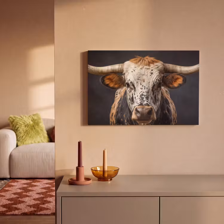 Canvas Print - Taurus - Colorful - Horns — 2