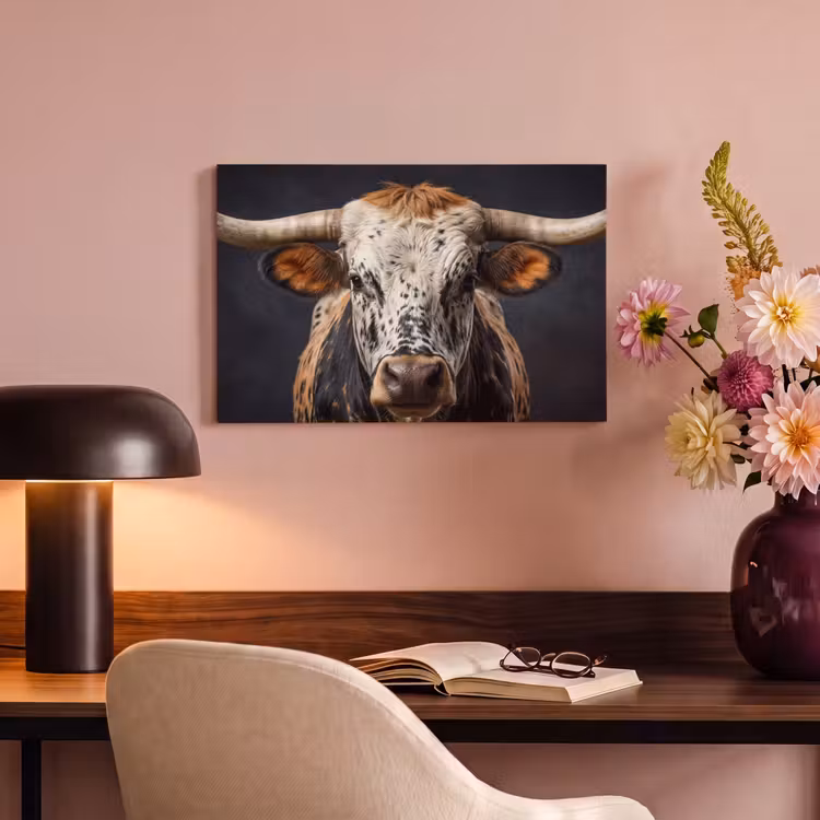 Canvas Print - Taurus - Colorful - Horns — 4