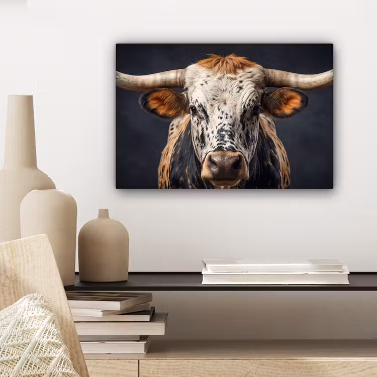 Canvas Print - Taurus - Colorful - Horns — 5