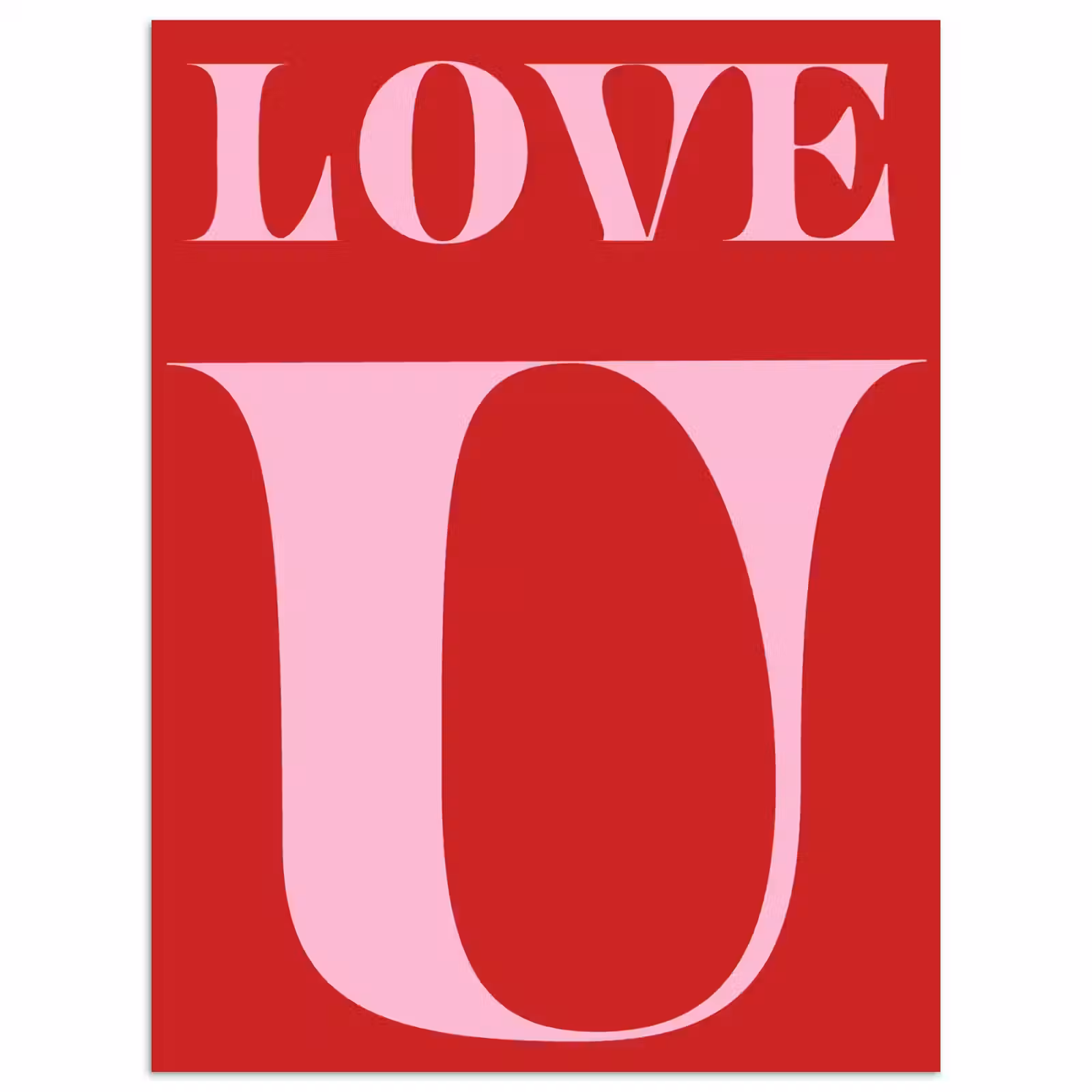Poster - Red - Love - Valentine - Pink — 1