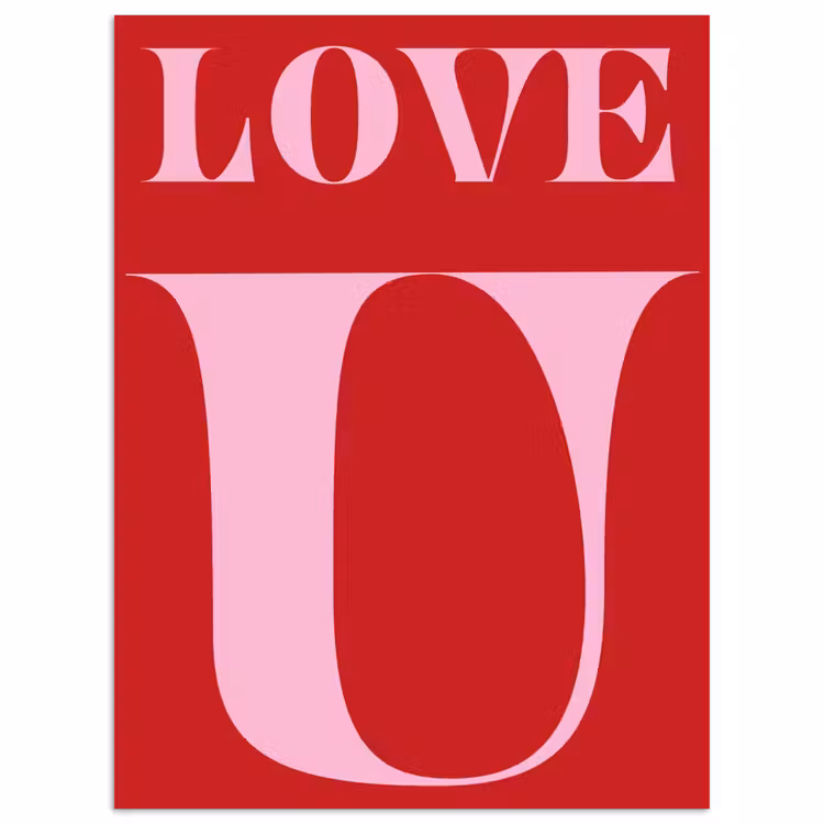 Poster - Red - Love - Valentine - Pink — 1
