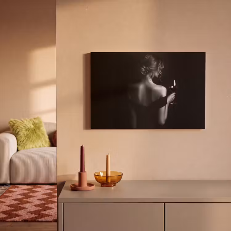 Canvas Print - Woman - Wine - Dress — 2