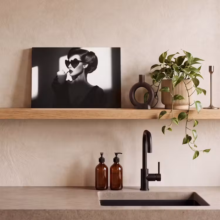 Canvas Print - Woman - Black - Heart — 3