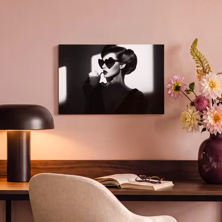 Canvas Print - Woman - Black - Heart — 4