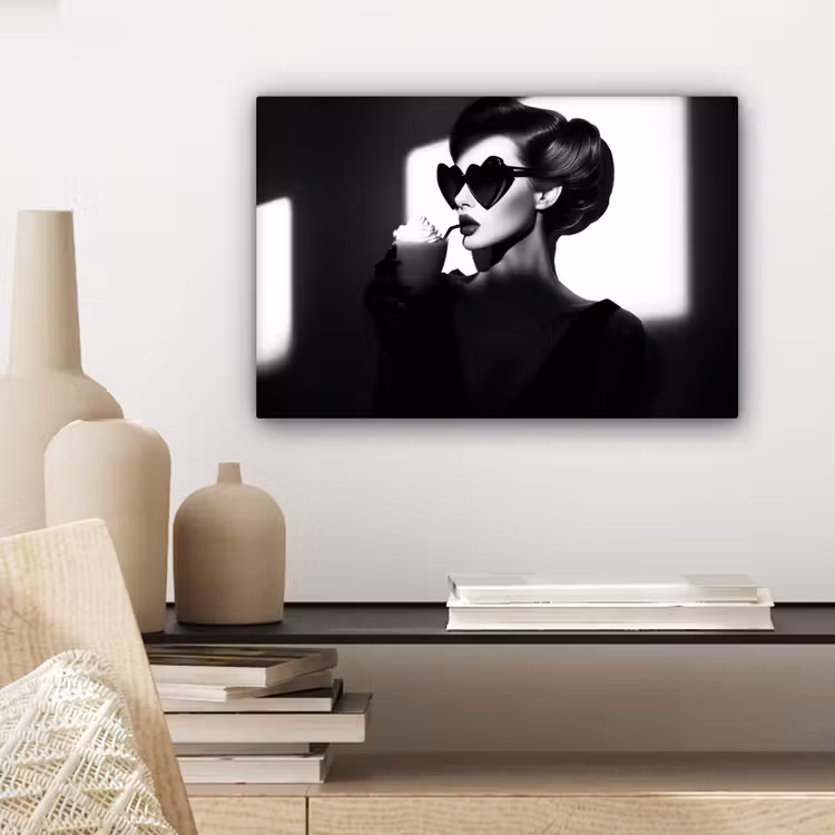 Canvas Print - Woman - Black - Heart — 5